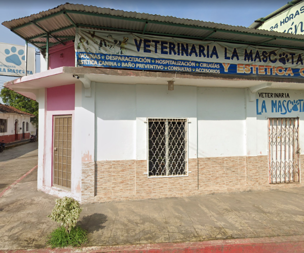 Veterinaria La Mascota en Huixtla, Chiapas.