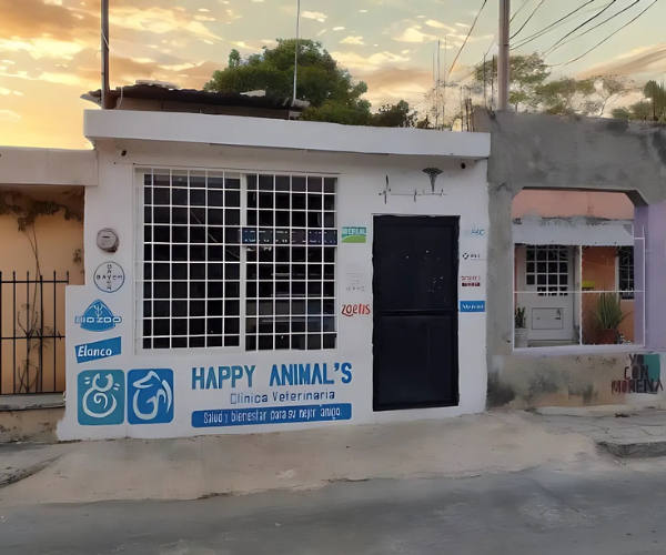Clínica Veterinaria Happy Animals Hkan en Hecelchakán, Campeche, México.